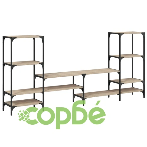 ТВ шкаф, сонома дъб, 206,5x28,5x95 см, инженерно дърво ➤ топ цена ➤ sorbe.bg