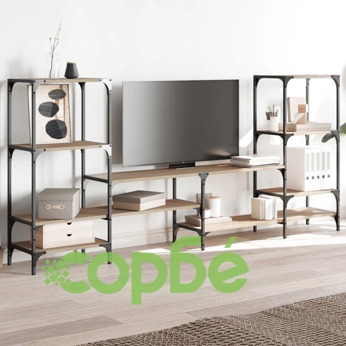 ТВ шкаф, сонома дъб, 206,5x28,5x95 см, инженерно дърво ➤ топ цена ➤ sorbe.bg