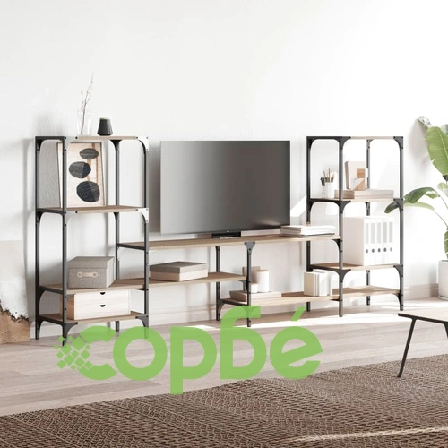 ТВ шкаф, сонома дъб, 206,5x28,5x95 см, инженерно дърво ➤ топ цена ➤ sorbe.bg