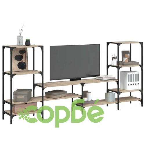 ТВ шкаф, сонома дъб, 206,5x28,5x95 см, инженерно дърво ➤ топ цена ➤ sorbe.bg