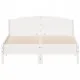 Рамка за легло с табла, бяла, 140х200 см, бор масив
