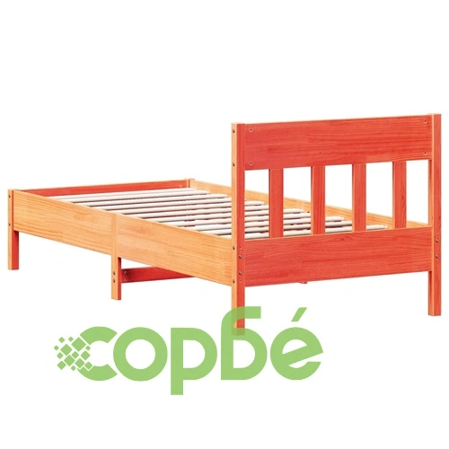 Рамка за легло без матрак, восъчнокафяво, 90x200 см, бор масив ➤ топ цена ➤ sorbe.bg