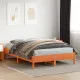 Рамка за легло, восъчнокафяв, 160x200 см, борово дърво масив