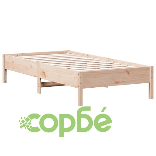Рамка за легло без матрак, 90x190 см, масивна чамова дървесина ➤ топ цена ➤ sorbe.bg