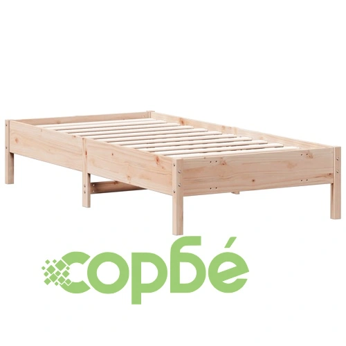 Рамка за легло без матрак, 90x190 см, масивна чамова дървесина ➤ топ цена ➤ sorbe.bg