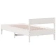 Рамка за легло без матрак, бял, 75x190 см, борово дърво масив