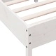 Рамка за легло без матрак, бял, 75x190 см, борово дърво масив