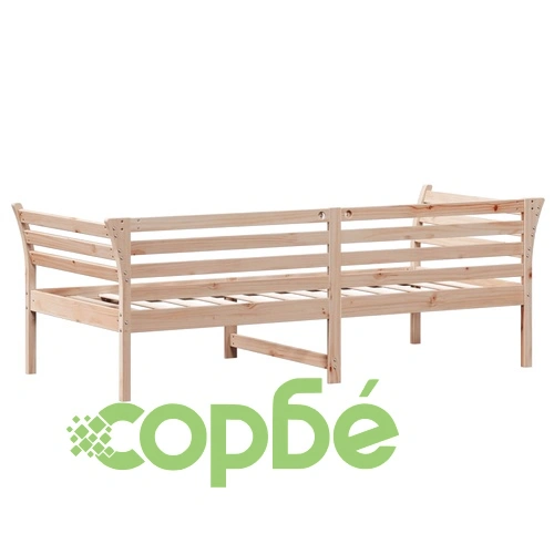 Дневно легло без матрак, 90x200 см, борово дърво масив ➤ топ цена ➤ sorbe.bg
