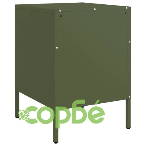 Нощни шкафчета 2 бр маслиненозелени 36x39x50,5 см стомана ➤ топ цена ➤ sorbe.bg