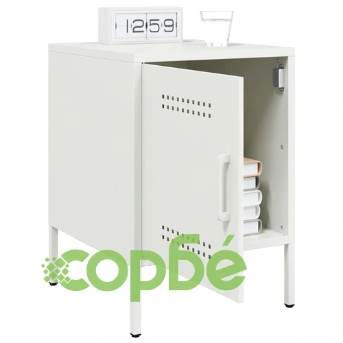 Нощни шкафчета 2 бр бял 36x39x50,5 см стомана ➤ топ цена ➤ sorbe.bg