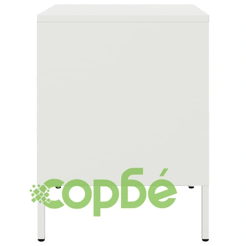 Нощни шкафчета 2 бр бял 36x39x50,5 см стомана ➤ топ цена ➤ sorbe.bg