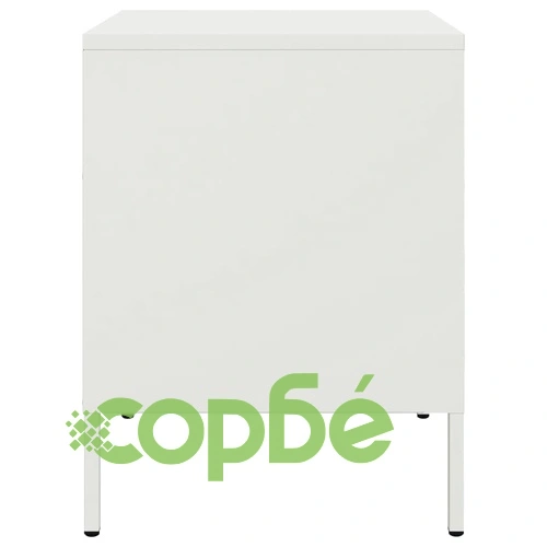 Нощни шкафчета 2 бр бял 36x39x50,5 см стомана ➤ топ цена ➤ sorbe.bg