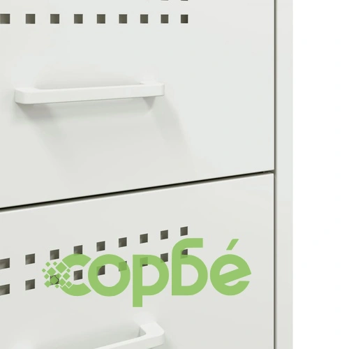 Нощни шкафчета 2 бр бял 36x39x50,5 см стомана ➤ топ цена ➤ sorbe.bg