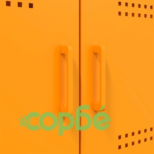 ТВ шкафове, 2 бр, горчица жълто, 68x39x50,5 см, стомана ➤ топ цена ➤ sorbe.bg