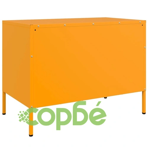 ТВ шкафове, 2 бр, горчица жълто, 68x39x50,5 см, стомана ➤ топ цена ➤ sorbe.bg