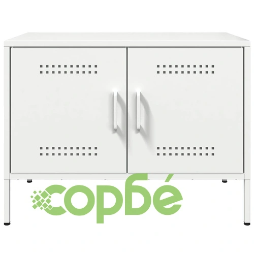 ТВ шкаф, бял, 68x39x50,5 см, стомана ➤ топ цена ➤ sorbe.bg