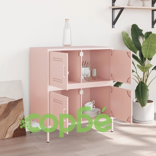 Бюфет, розов, 68x39x79 см, стомана ➤ топ цена ➤ sorbe.bg
