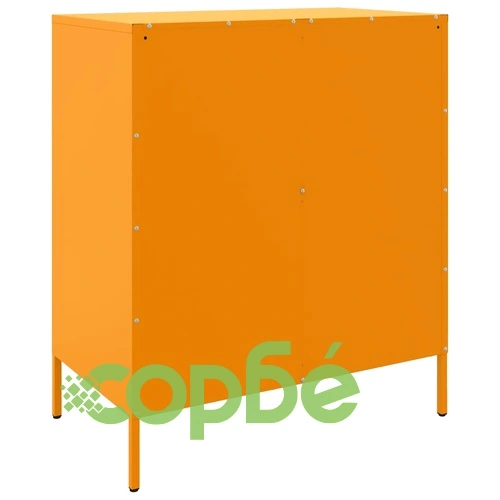 Бюфет, горчица жълто, 68x39x79 см, стомана ➤ топ цена ➤ sorbe.bg