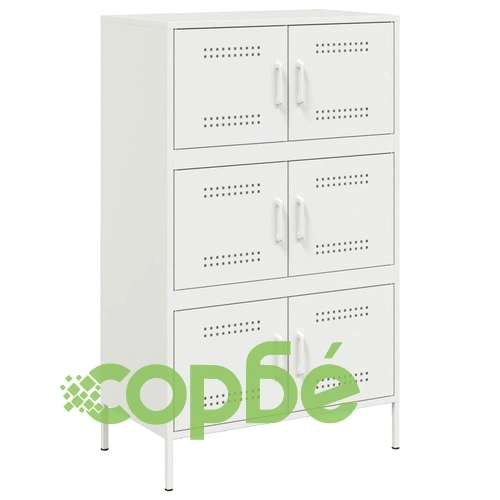 Висок шкаф, бял, 68x39x113 см, стомана ➤ топ цена ➤ sorbe.bg