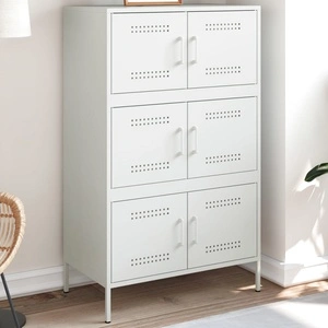 Висок шкаф, бял, 68x39x113 см, стомана