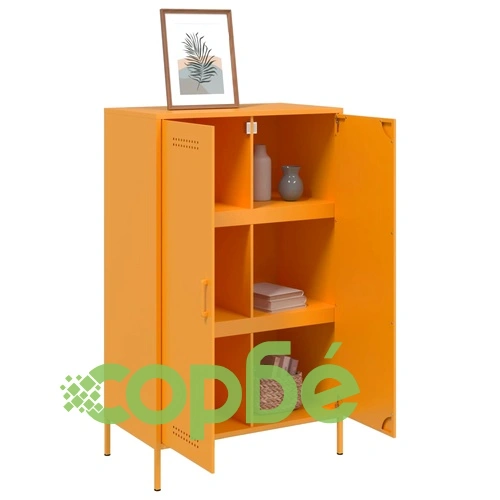 Висок шкаф, горчица жълто, 68x39x113 см, стомана ➤ топ цена ➤ sorbe.bg