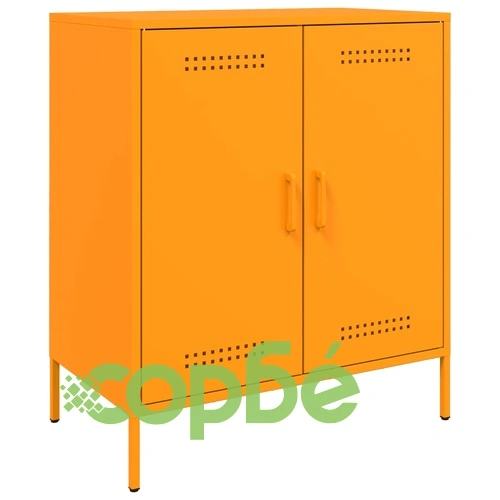 Бюфет, горчица жълто, 68x39x79 см, стомана ➤ топ цена ➤ sorbe.bg