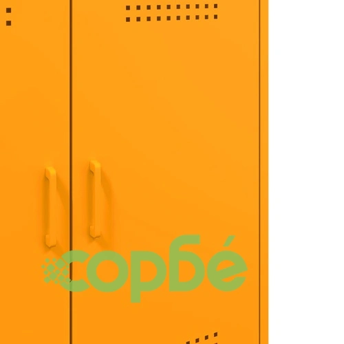Бюфет, горчица жълто, 68x39x79 см, стомана ➤ топ цена ➤ sorbe.bg