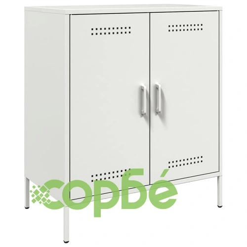 Бюфет, бял, 68x39x79 см, стомана ➤ топ цена ➤ sorbe.bg