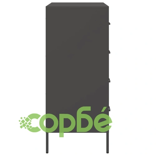 Бюфет, черен, 68x39x89 см, стомана ➤ топ цена ➤ sorbe.bg