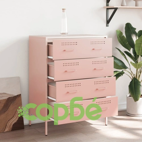 Бюфет, розов, 68x39x89 см, стомана ➤ топ цена ➤ sorbe.bg