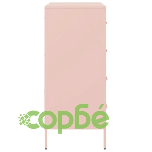 Бюфет, розов, 68x39x89 см, стомана ➤ топ цена ➤ sorbe.bg