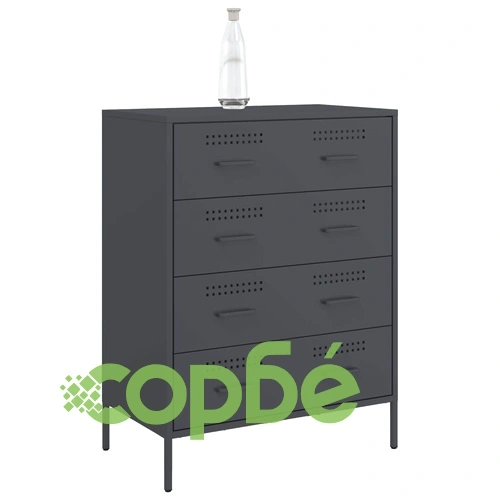 Бюфет, антрацит, 68x39x89 см, стомана ➤ топ цена ➤ sorbe.bg