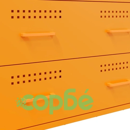 Бюфет, горчица жълто, 68x39x89 см, стомана ➤ топ цена ➤ sorbe.bg