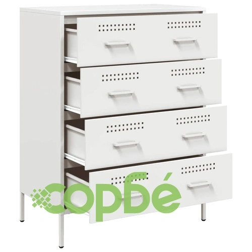 Бюфет, бял, 68x39x89 см, стомана ➤ топ цена ➤ sorbe.bg