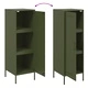 Висок шкаф, маслиненозелен, 36x39x113 см, стомана