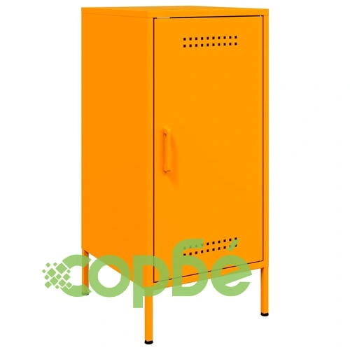 Бюфет, горчица жълто, 36x39x79 см, стомана ➤ топ цена ➤ sorbe.bg