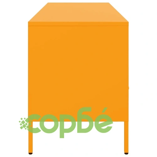 ТВ шкаф, горчица жълто, 100,5x39x50,5 см, стомана ➤ топ цена ➤ sorbe.bg