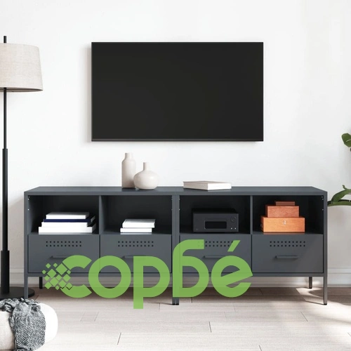 ТВ шкафове 2 бр антрацит 68x39x50,5 см стомана ➤ топ цена ➤ sorbe.bg