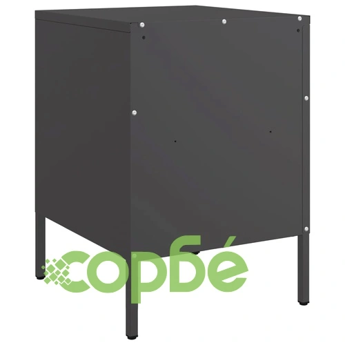 Нощно шкафче, черно, 36x39x50,5 см, стомана ➤ топ цена ➤ sorbe.bg