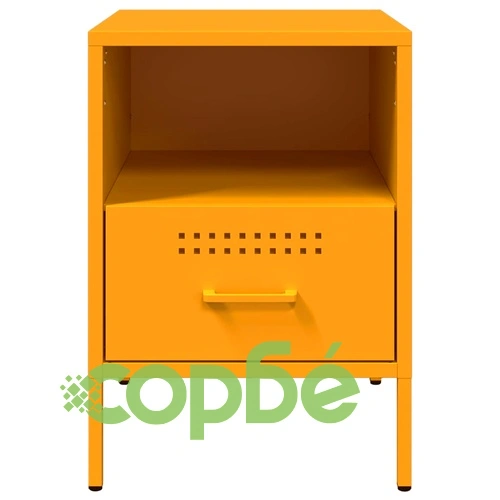 Нощни шкафчета 2 бр горчица жълто 36x39x50,5 см стомана ➤ топ цена ➤ sorbe.bg