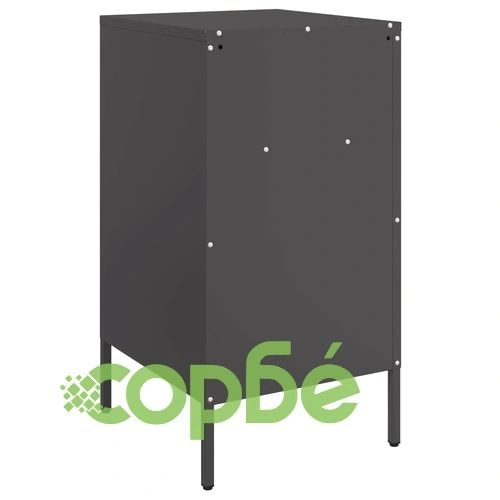 Нощно шкафче, черно, 36x39x68 см, стомана ➤ топ цена ➤ sorbe.bg