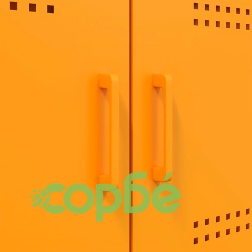 Бюфет, горчица жълто, 100,5x39x79 см, стомана ➤ топ цена ➤ sorbe.bg