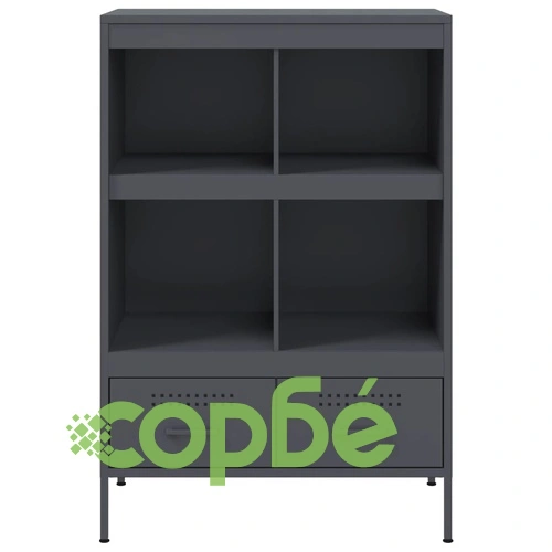 Висок шкаф, антрацит, 68x39x101,5 см, стомана ➤ топ цена ➤ sorbe.bg