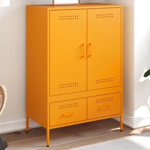 Висок шкаф, горчица жълто, 68x39x101,5 см, стомана