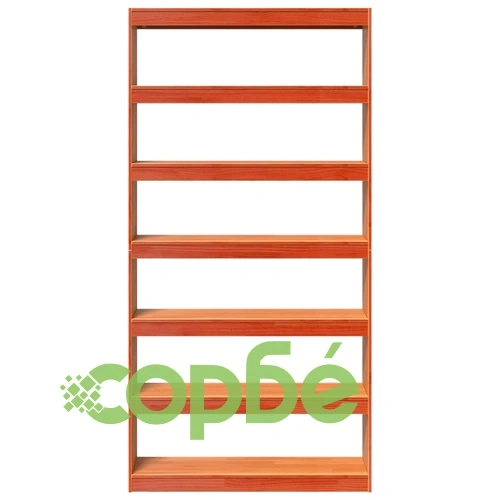 Библиотека/разделител за стая, 100x30x199,5 см, бор масив ➤ топ цена ➤ sorbe.bg