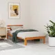 Рамка за легло с табла, восъчнокафяв, 90x200 см, масивно дърво