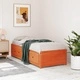 Дневно легло без матрак, восъчнокафяв, 90x190 см, бор масив