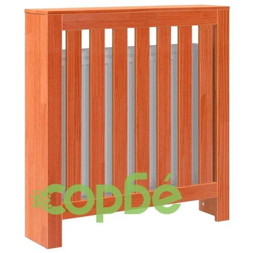 Параван за радиатор восъчнокафяв 79,5x19x84 см бор масив ➤ топ цена ➤ sorbe.bg