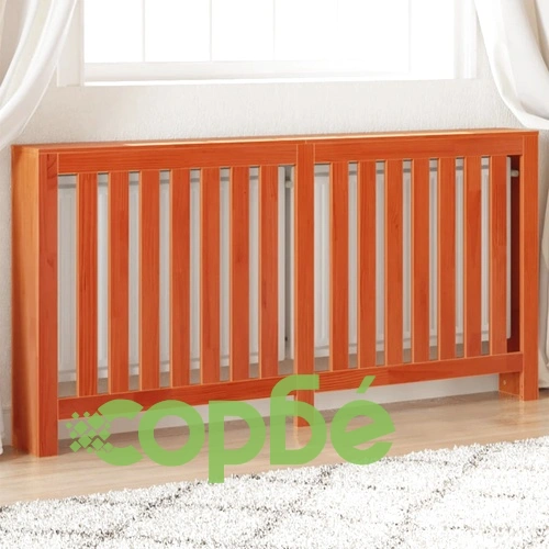 Параван за радиатор восъчнокафяв 169x19x84 см бор масив ➤ топ цена ➤ sorbe.bg