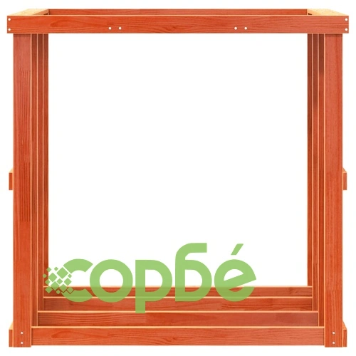 Външна поставка за дърва восъчнокафяв 109x52x106 см бор масив ➤ топ цена ➤ sorbe.bg